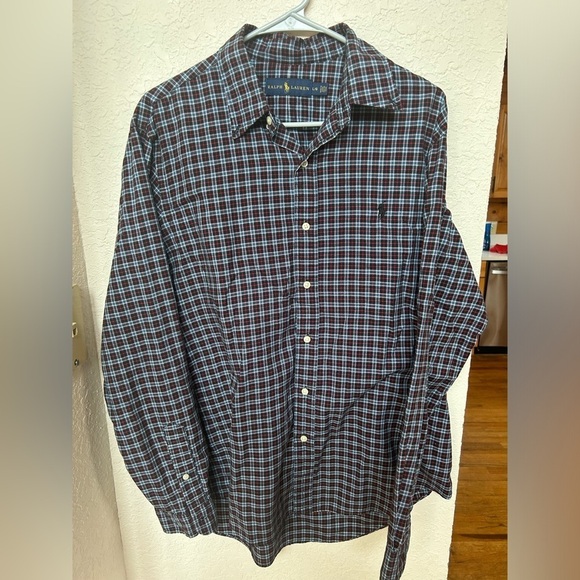Ralph Lauren Blue Label Button Down Shirt 100% Cotton Size Large - Picture 7 of 7